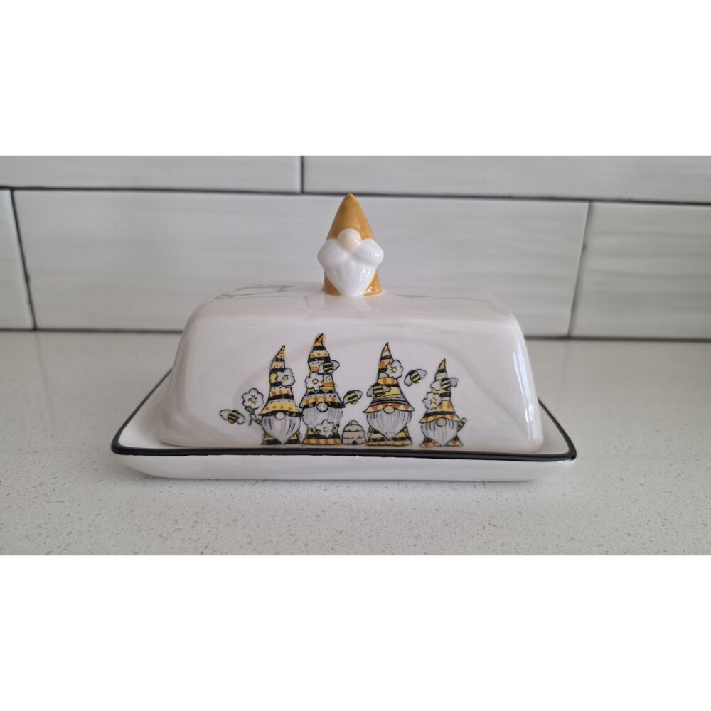 Heartland Hive Beehive Gnome Butter Dish